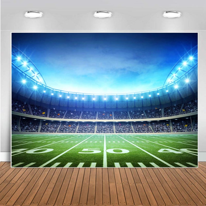 CHAIYA Super Bowl Sport Theme Party Decorations Football Backdrop Background for Tailgate Sports Birthday Party Cake Table Photo Booth Decoration (7x5ft) - Image 1